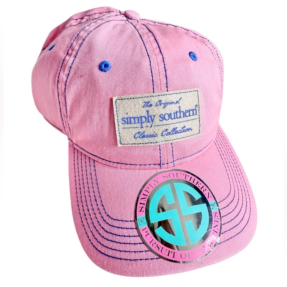NEW Simply Southern Womens Cap Hat Pink Blue Classic Collection Turtle Strapback
